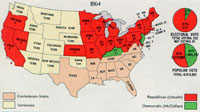 Map of the Presidential Election of 1864