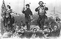 How Columbia Receives McClellan's Salutation from the Chicago Platform