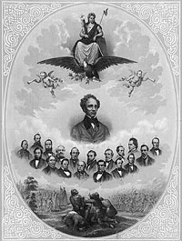 Horatio Seymour surrounded by his friends