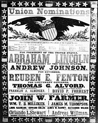 Poster from Lincoln's 1864 campaign in New York