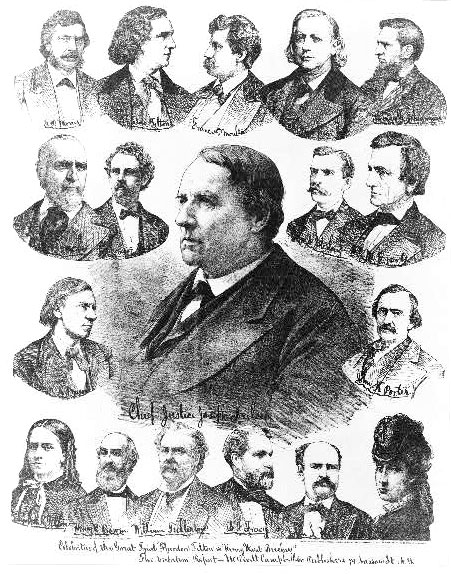 Celebrities of the trial 'Theodore Tilton vs Henry Ward Beecher'