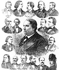 Celebrities of the trial 'Theodore Tilton vs Henry Ward Beecher'