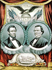 Grand national union banner for 1864. Liberty, Union, and Victory