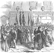 The Friends of the 7th and 8th Regiments, NY Volunteers Welcoming the Return of their Heroes to New York, Tuesday April 28, 1863