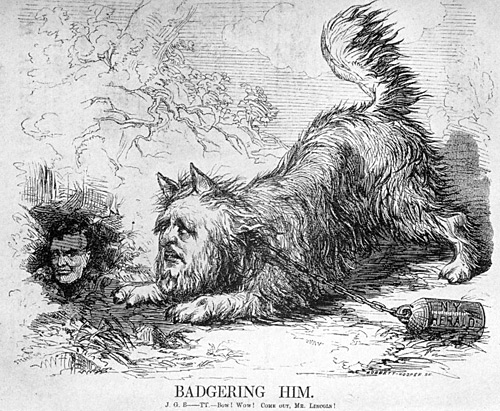 James Gordon Bennett Badgering Abraham Lincoln