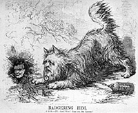 James Gordon Bennett Badgering Abraham Lincoln