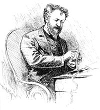 Roscoe Conkling, in his seat at the Senate