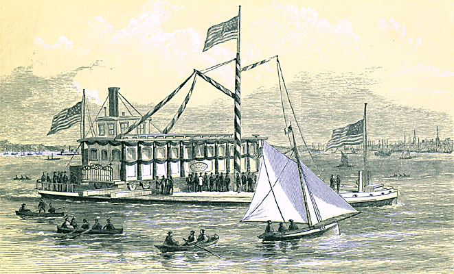 Funeral Car Crossing Hudson River