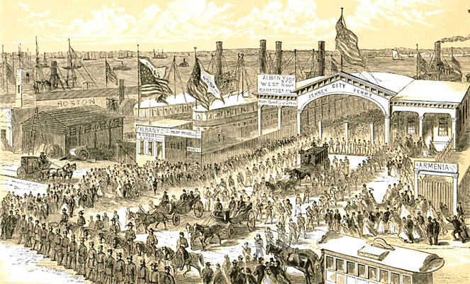 Arrival of the Remains at Debrosses Street Ferry