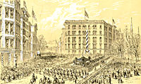 Procession Passing Fifth Avenue Hotel