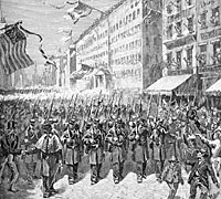 The New York Seventh off for Washington