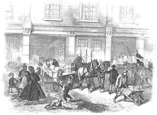 Principle Receiving and Disbursing Depot, No 24 Trinity Place, Receiving Contributions for Soldiers' Thanksgiving Dinner
