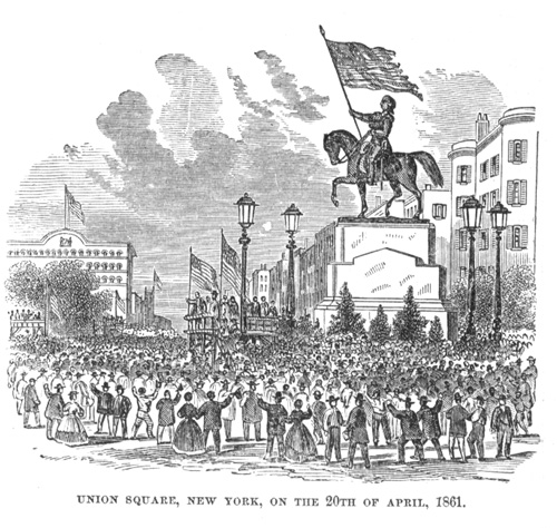 Union Square, New York, on April 20, 1861