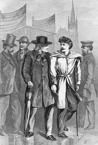 Scene at the Polls in NY, the Veterans in 1812 and 1864.