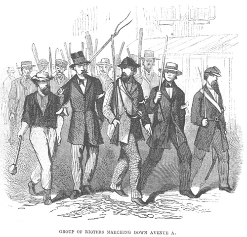  Group of Rioters Marching Down Avenue A