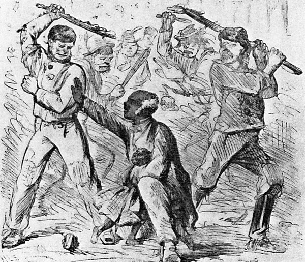 Irish Thugs Attack Blacks in Riots