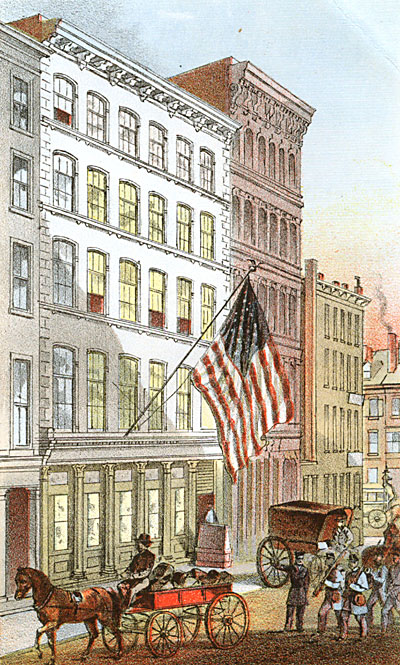 View of the NY State Soldier's Depot, 50 & 52 Howard St.
